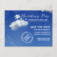 Save the Date Boarding Pass Tickets