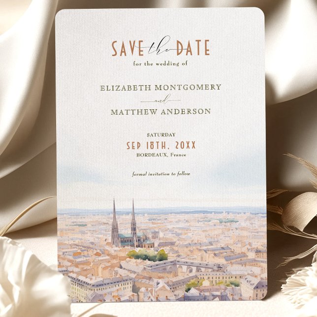 Save The Date Bordeaux France Destination Invitation (Creator Uploaded)