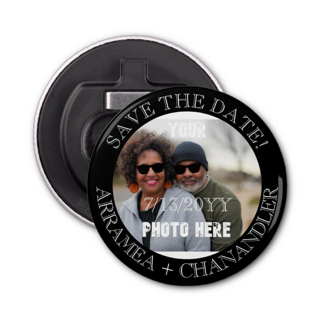 Save the Date Bottle Opener (Personalised) (Front)