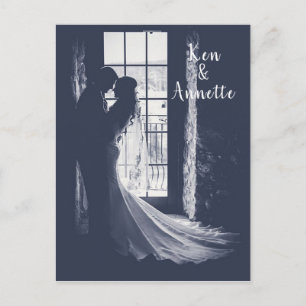 Save the Date Bride and Groom Postcard