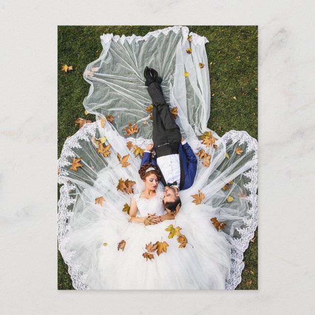 Save the Date Bride and Groom Postcard (Front)