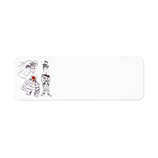 Save the Date/Bride and Groom Return Address Label (Front)