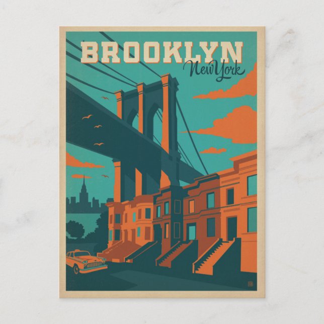 Save the Date | Brooklyn, NY Announcement Postcard (Front)