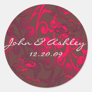 Save the Date Buttons,Stickers and Magnet Classic Round Sticker