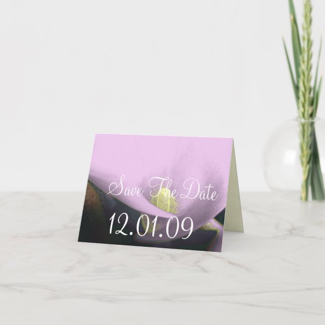 Save the Date Cala Lily - Purple Invitation (Front)