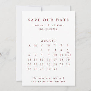 Save The Date Calendar