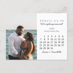 Save the Date Calendar April 2024 Calendar Postcard