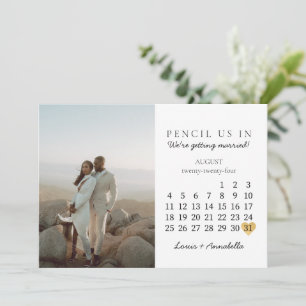 Save the Date Calendar August 2024 Month Postcard