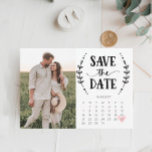 Save The Date Calendar Card Rustic Country<br><div class="desc">Congratulations on your engagement! Make sure everyone is able to attend your big event with our lovely rustic calendar Save The Date! Click the "Personalise" button - then "Click to customise further" to get started with your layout! Easily edit the calendar and move the heart to your date! This product...</div>