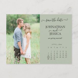 Save the Date Calendar  Postcard