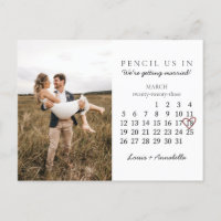 Save the Date Calendar Rose Heart March 2023 Month