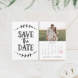 Save The Date Calendar Rustic Drawn Card<br><div class="desc">Congratulations on your engagement! Make sure everyone is able to attend your big event with our lovely rustic calendar Save The Dates! Click the "Personalise" button - then "Click to customise further" to get started with your layout! Easily edit the calendar and move the heart to your date! This product...</div>
