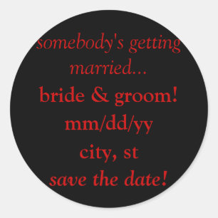 save the date calendar stickers (wedding)