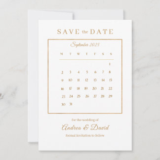 Save The Date Calendar wedding Invitation