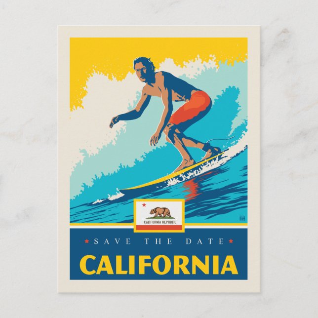 Save the Date | California Invitation Postcard (Front)