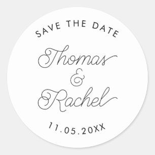 Save the Date Calligraphy Script Envelope Seal