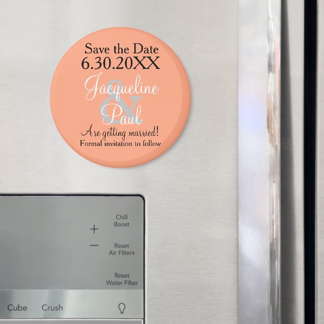Save the Date Cantaloupe Magnets (In Situ (Fridge))