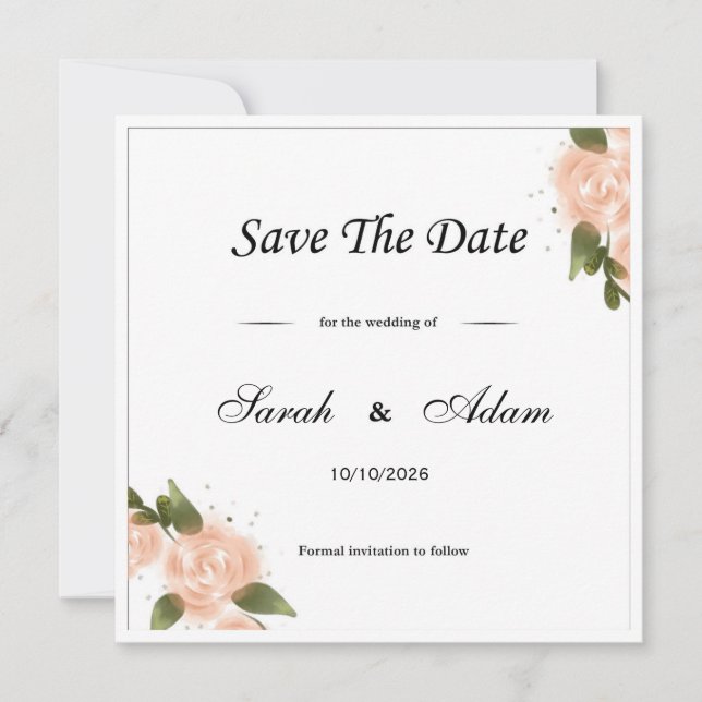 Save The Date card (Front)