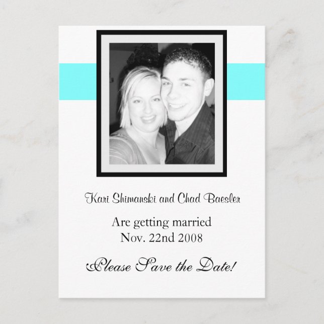 Save the date Card! Announcement Postcard (Front)