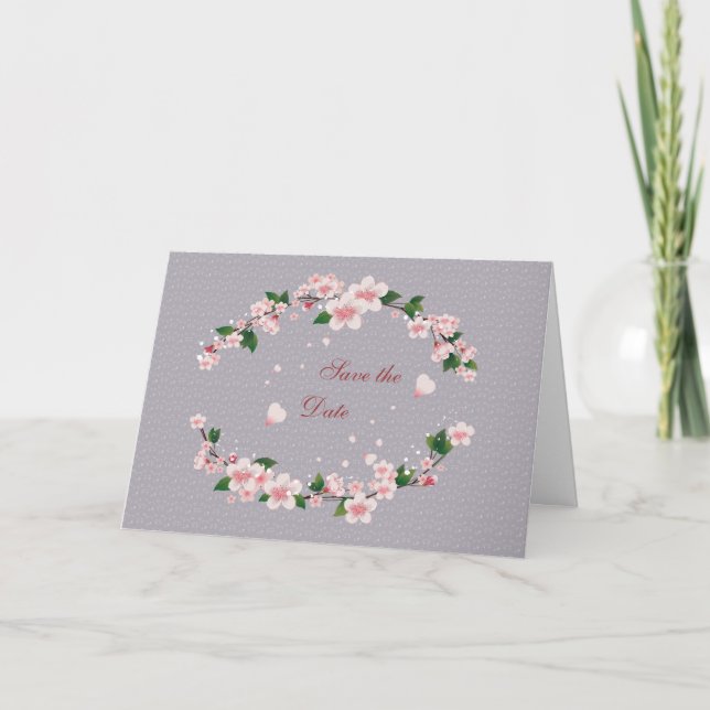 Save the date Card - Cherry Blossom (Front)