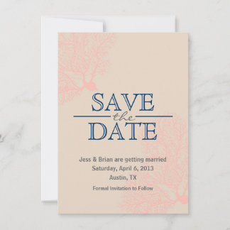 Save the Date Card [coral]