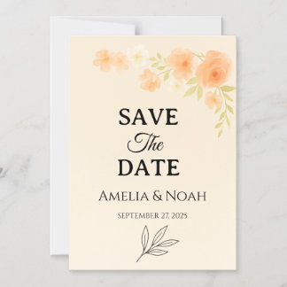Save The Date Card | Elegant Minimalist Design |