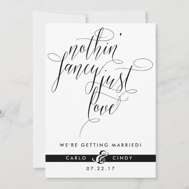 Save The Date Card | Elopement Announcement (Front)