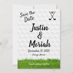 Save The Date Card - Golf Theme