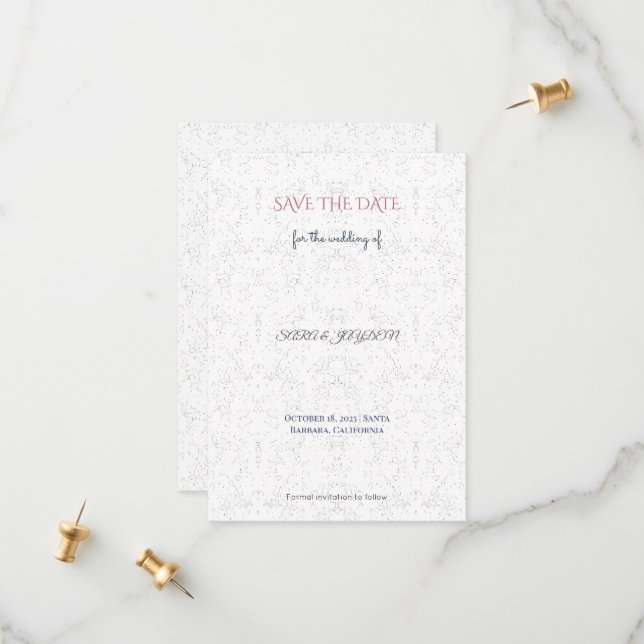 Save the Date Cards | Funny, Baby & Wedding (Front/Back In Situ)