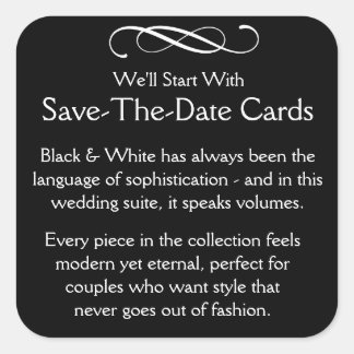 Save the Date Cards Square Sticker