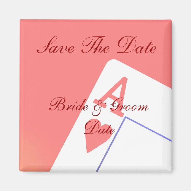 Save the Date Casino Las Vegas Wedding Magnets (Front)
