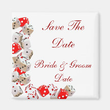 Save the Date Casino Las Vegas Wedding Magnets