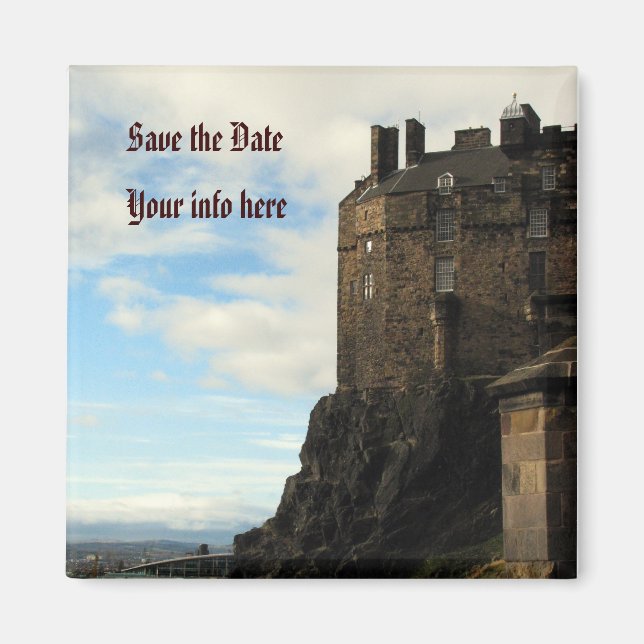 Save the Date Castle Magnet (Front)
