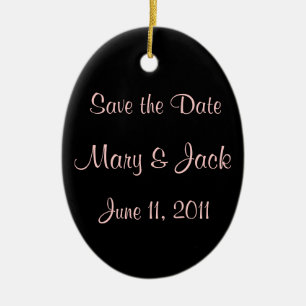 Save the Date Ceramic Ornament