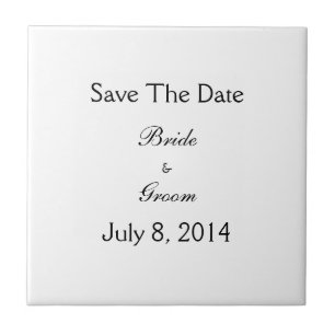 Save The Date Ceramic Tile
