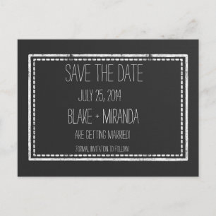 Save the Date Chalkboard Postcards
