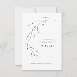 Save the Date Change the Date Wedding Card