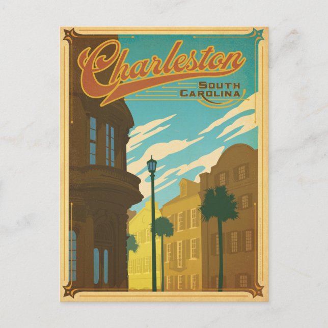 Save the Date | Charleston, SC Announcement Postcard (Front)
