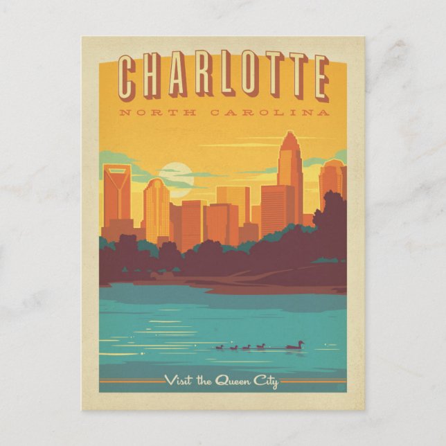 Save the Date - Charlotte, NC Announcement Postcard (Front)