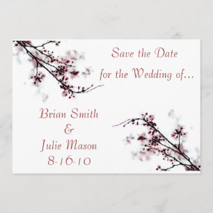Save the Date, cherry blossom Date