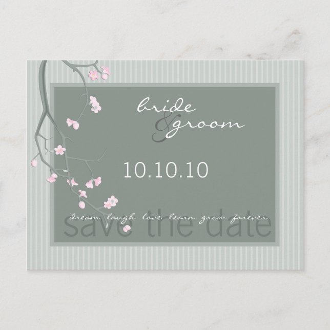 SAVE THE DATE :: cherry blossom Postcard (Front)