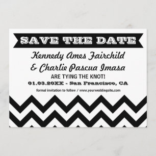 Save the Date Chevron Wedding Cards