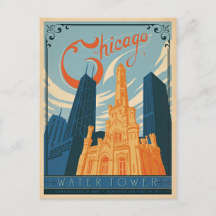 Save the Date Chicago, IL - Water Tower Announcement Postcard
