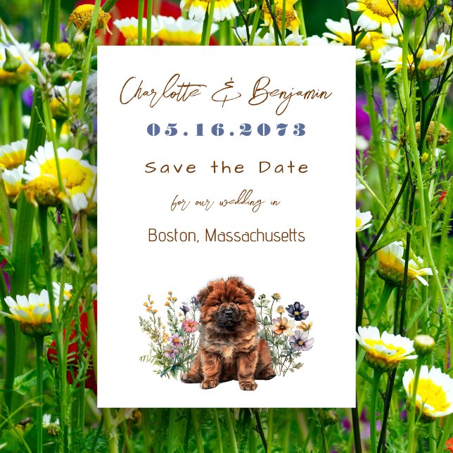 Save the Date Chow Dog Wedding Announcement (Creator Uploaded)
