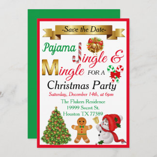 Save the Date Christmas Party Invite