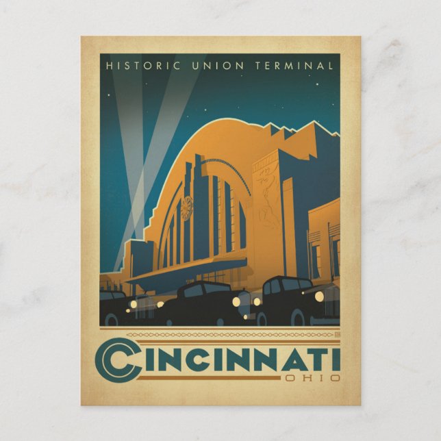 Save the Date | Cincinnati, OH Announcement Postcard (Front)