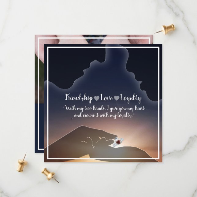 Save the Date Claddagh (Front/Back In Situ)