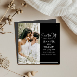 Save the Date Classic Photo Wedding Magnetic
