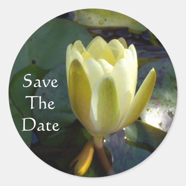 Save The Date Classic Round Sticker (Front)