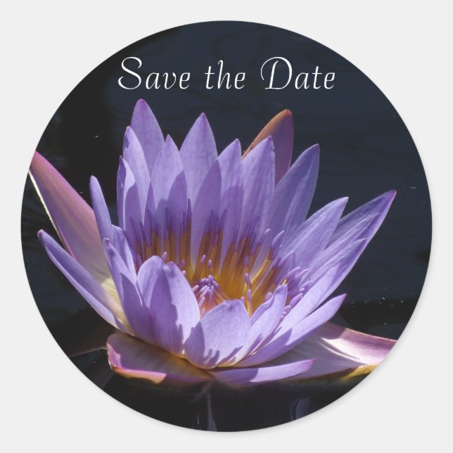 Save the Date Classic Round Sticker (Front)